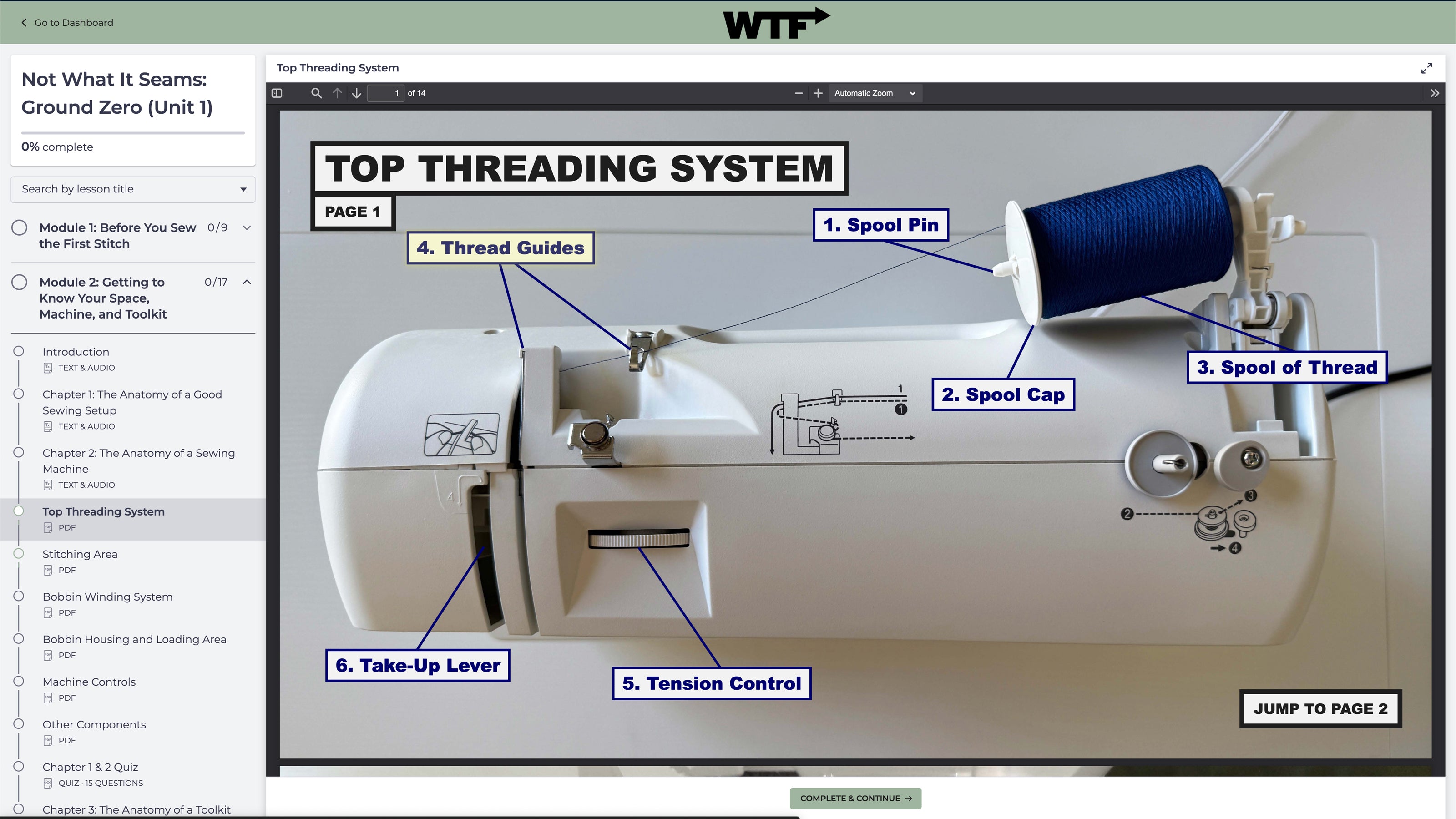 Preview of We The Future of Sewing's online sewing course, Not What It Seams: Ground Zero (Unit 1) Module 2 Chapter 2